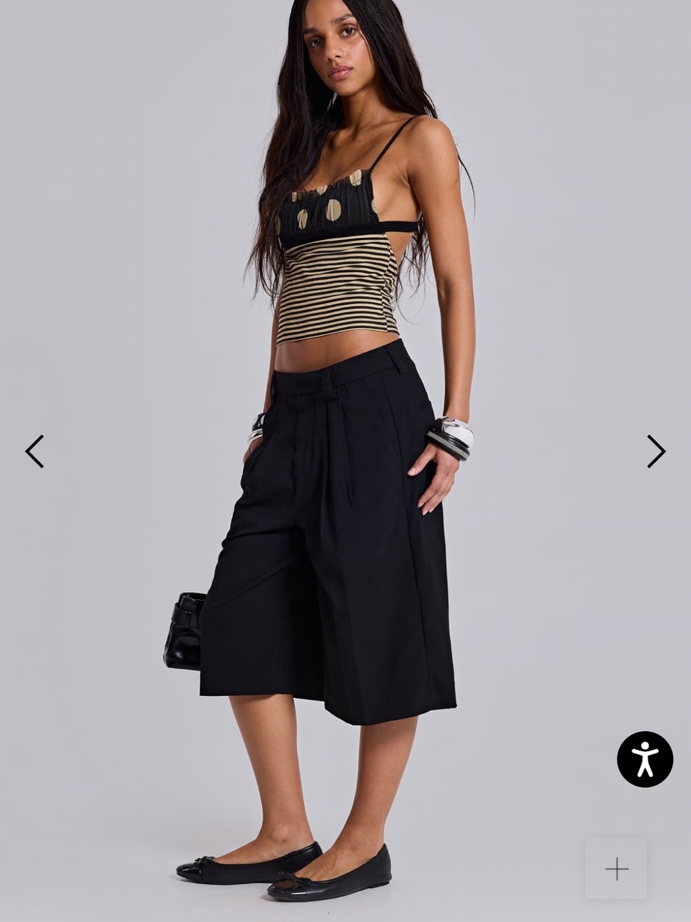 Jaded London Black Goliath Tailored Shorts US 28 NWT Trouser Suit Pant Revolve
